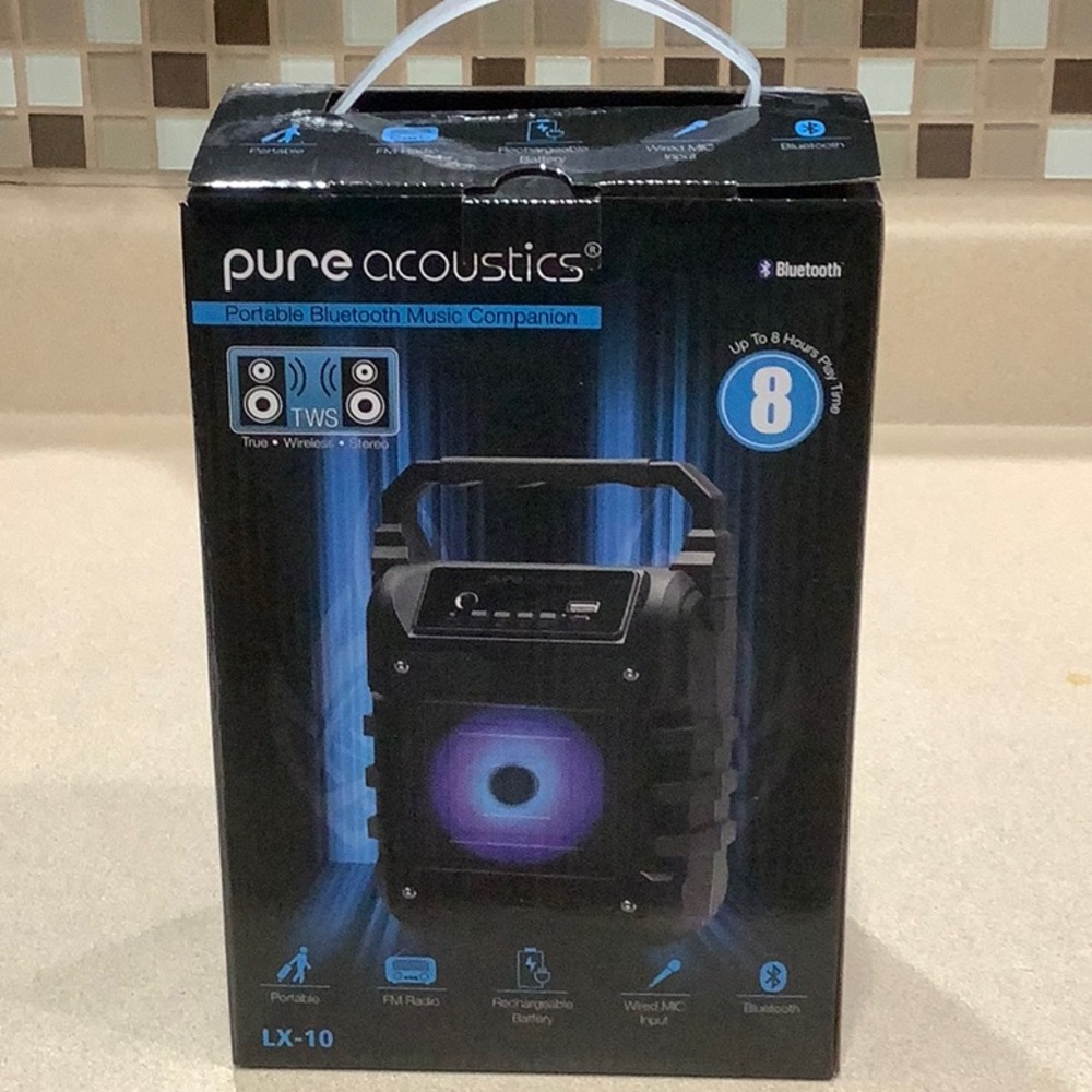 New 🎼  Pure Acoustics Portable Bluetooth Music Companion.